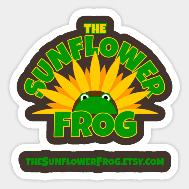 The Sunflower Frog Sticker by DavidWhaleDesigns